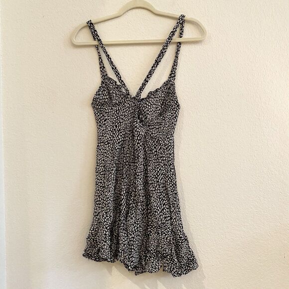 Intimately By Free People Animal Print Peekaboo Flowy Sun Dress M - Picture 6 of 11